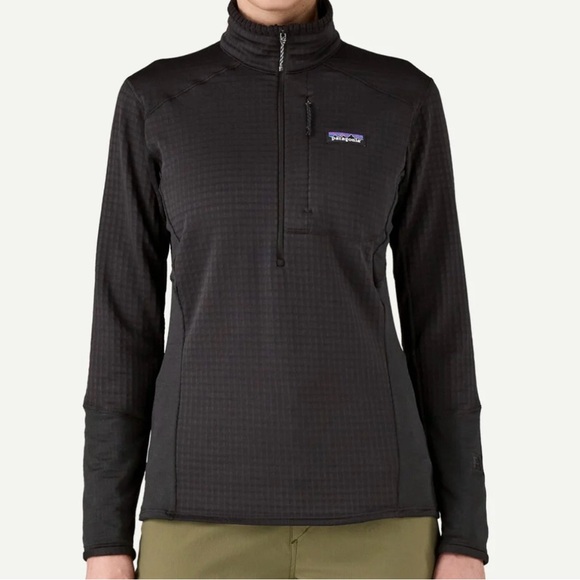 Patagonia Women’s R1® Fleece Pullover – 1/4-Zip – Medium – Black